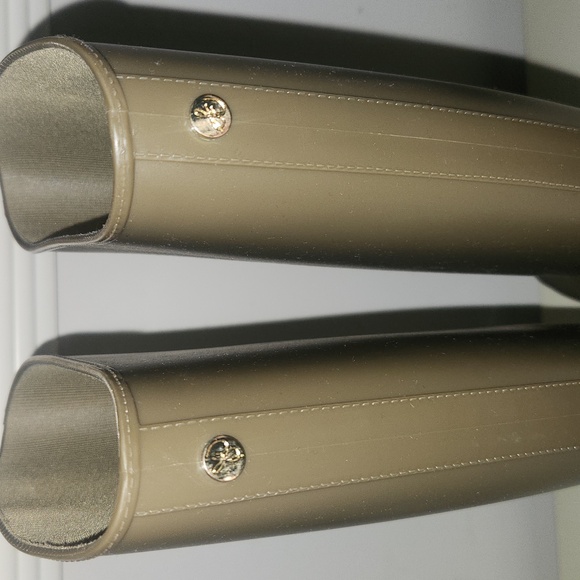 Sam Edelman Sydney Olive Green Glossy & Matte Tall Rain Boots Womens Size 7 - Picture 4 of 6